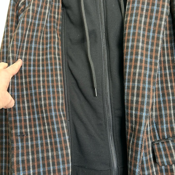 Plaid Women's Jacket with Removable Hoodie - Picture 5 of 14